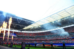aWembley prepares for the teams with pre match entertainment during Chelsea vs Manchester United, Emirates FA Cup Final Football at Wembley Stadium on 19th May 2018 aWembley prepares for the teams with pre match entertainment during Chelsea vs Manchester United, Emirates FA Cup Final Football at Wembley Stadium on 19th May 2018