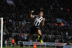 Newcastle United defender Steven Taylor celebrates at the final whistle - Newcastle United vs Chelsea - Barclays Premier League Football at St James Park, Newcastle upon Tyne - 02/02/13 - MANDATORY CREDIT: Steven White/TGSPHOTO - Self billing applies where appropriate - 0845 094 6026 - contact@tgsphoto.co.uk - NO UNPAID USE