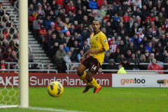 Arsenal's a14` hits thepost in the second half - Sunderland vs Arsenal - Barclays Premier League Football at The Stadium of Light, Sunderland, Tyne & Wear - 09/02/13 - MANDATORY CREDIT: Steven White/TGSPHOTO - Self billing applies where appropriate - 0845 094 6026 - contact@tgsphoto.co.uk - NO UNPAID USE