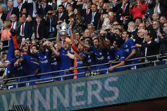 Chelsea captain Gary Cahill lifts the FA Cup during Chelsea vs Manchester United, Emirates FA Cup Final Football at Wembley Stadium on 19th May 2018 Chelsea captain Gary Cahill lifts the FA Cup during Chelsea vs Manchester United, Emirates FA Cup Final Football at Wembley Stadium on 19th May 2018